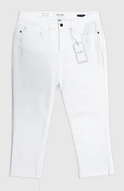 Judy Blue Women's Mid Rise Capri Jeans In White