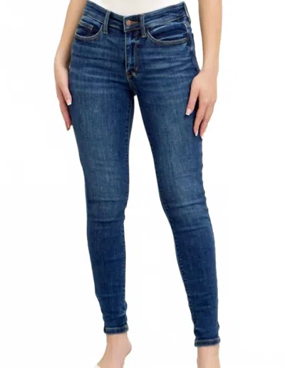 Judy Blue Women's Mid Rise Skinny Jeans In Blue