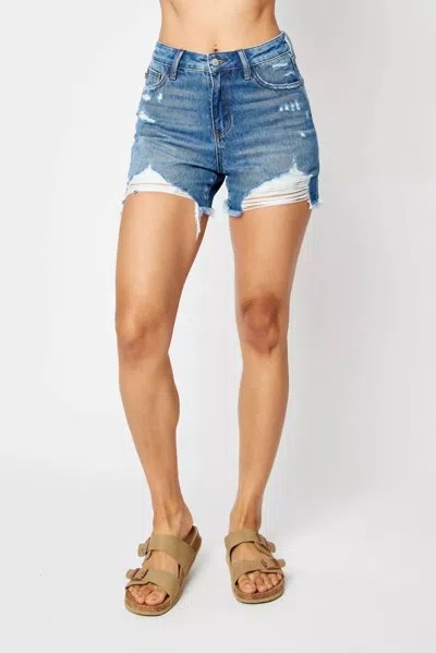 Judy Blue Women's Ridged Magic Shorts In Blue