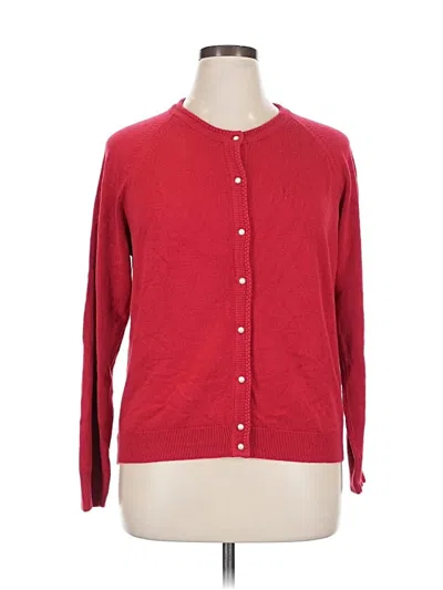 Pre-owned Judy Bond Cardigan Sweater In Red