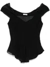 Judy Turner Chiffon Top In Black