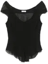 Judy Turner Chiffon Top In Black