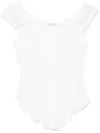 Judy Turner Chiffon Top In White
