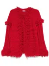 Judy Turner Merino Wool Cardigan In Red