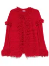 Judy Turner Merino Wool Cardigan In Rot