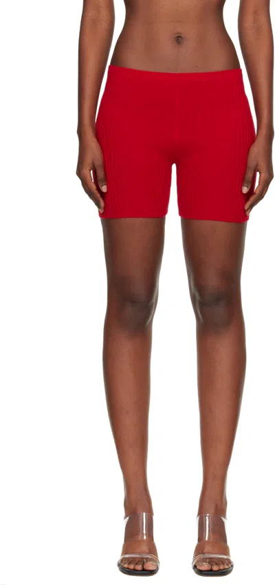 Judy Turner Red Biker Shorts