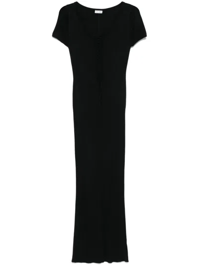 JUDY TURNER RIBBED-KNIT DRESS - WOMEN'S - SILK