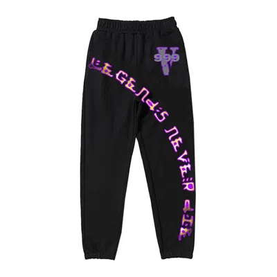 Pre-owned Juice Wrld Men's  X Vlone 999 Sweatpants In Black/purple In Multi
