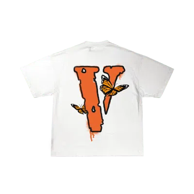 Pre-owned Juice Wrld Men's  X Vlone Butterfly T-shirt In White