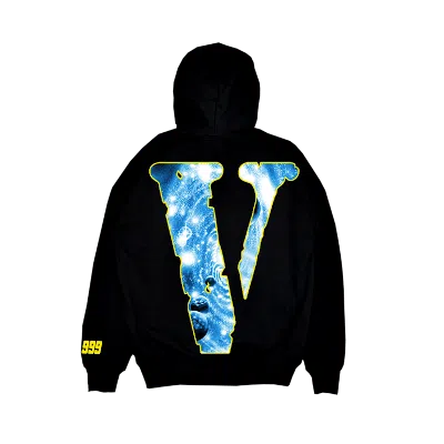Pre-owned Juice Wrld Men's  X Vlone Cosmic Hoodie In Black