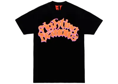 Pre-owned Juice Wrld Men's  X Vlone Neon T-shirt In Black