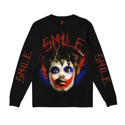 Pre-owned Juice Wrld Men's  X Xo X Vlone Joker Longsleeve Tee Shirt In Black