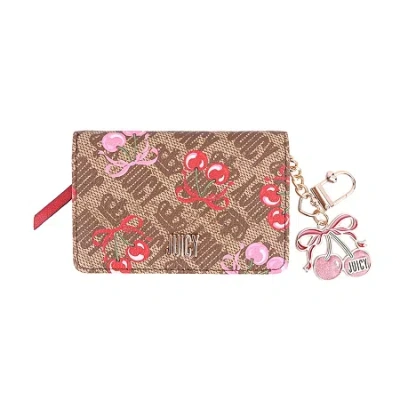 Juicy By Juicy Couture Cherry Darlin' Wallet Womens Slim Fold Wallet In Brown