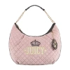Juicy By Juicy Couture Crowning Glory Quilted Velour Hobo Bag In Pink