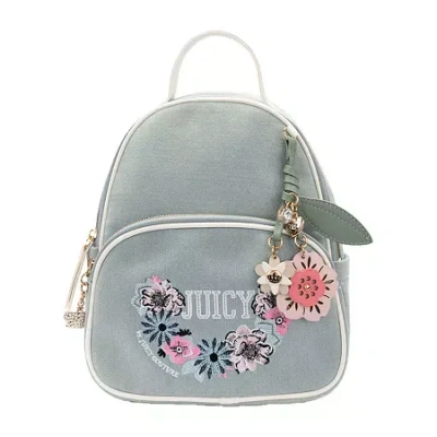 Juicy By Juicy Couture Jc Retro Bloom Denim Backpack In Green