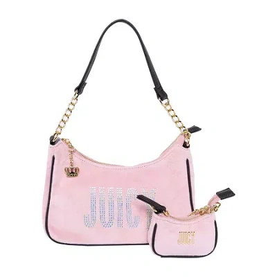 Juicy By Juicy Couture Mini Me Velour Shoulder Bag In Pink