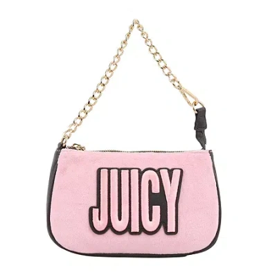 Juicy By Juicy Couture On The Right Track Velour Convertible Chain Wristlet In Pink
