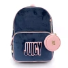 Juicy By Juicy Couture On The Right Track Velour Womens Backpack In Blue