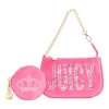 Juicy By Juicy Couture Shine Bright Velour Wristlet In Pink