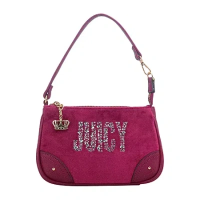 Juicy By Juicy Couture Shine Bright Velour Wristlet In Purple