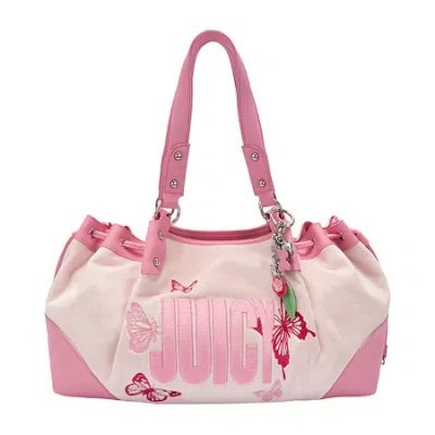 Juicy By Juicy Couture Velour Satchel Shoulder Bag In Pink