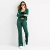 Juicy By Juicy Couture Womens Juniors Flare Mid Rise Track Pant In Green