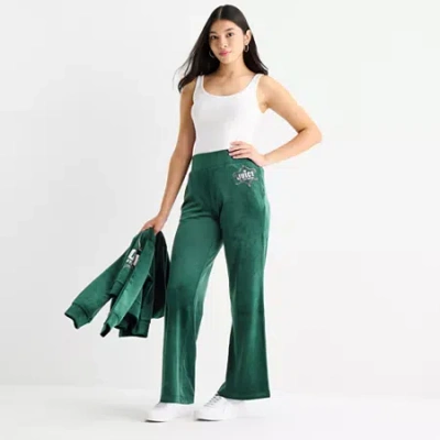 Juicy By Juicy Couture Womens Juniors Flare Mid Rise Track Pant In Green