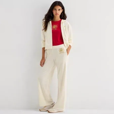 Juicy By Juicy Couture Womens Juniors Flare Mid Rise Track Pant In Sand