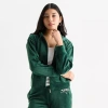 Juicy By Juicy Couture Womens Juniors Hooded Lightweight Track Jacket In Green