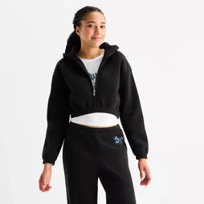 Juicy By Juicy Couture Womens Juniors Long Sleeve Sweatshirt In Black