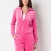 Juicy By Juicy Couture Womens Juniors Midweight Track Jacket In Pink