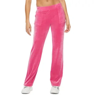 Juicy By Juicy Couture Womens Juniors Straight Mid Rise Track Pant In Pink