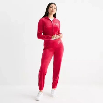 Juicy By Juicy Couture Womens Lightweight Juniors Track Suit Gift Set In Red
