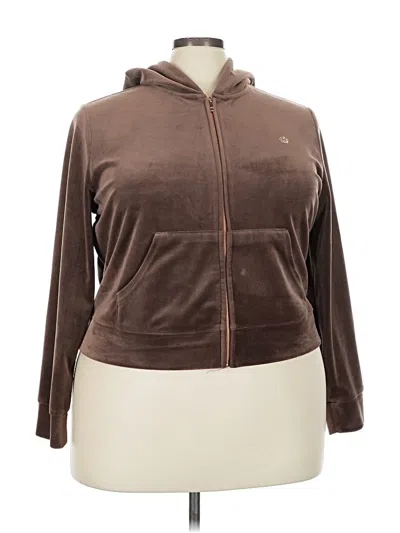 Pre-owned Juicy By Juicy Couture Zip Up Hoodie In Brown