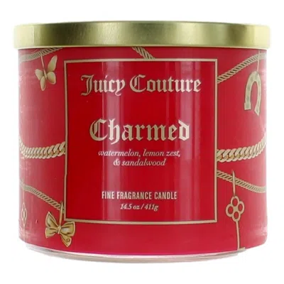 Juicy Couture 14.5 oz Soy Wax Blend 3 Wick Candle- Charmed In Red
