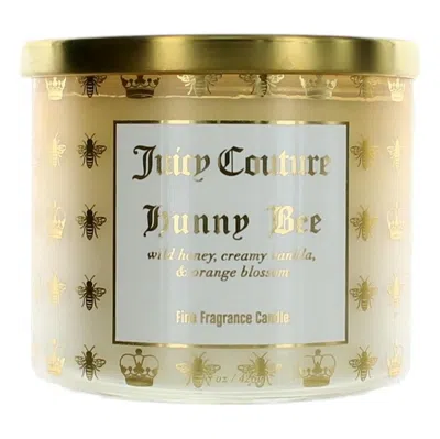 Juicy Couture 14.5 oz Soy Wax Blend 3 Wick Candle- Hunny Bee In Gold