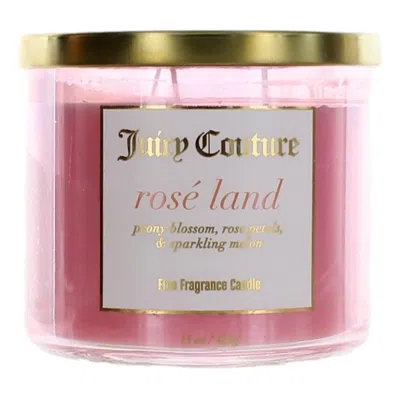 Juicy Couture 14.5 oz Soy Wax Blend 3 Wick Candle- Rose Land In Pink