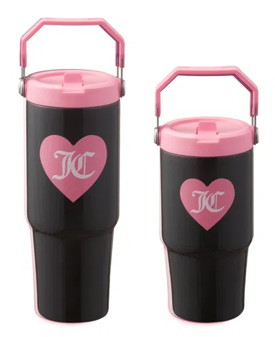 Juicy Couture 2-pack Mommy And Me Insulated Travel Mugs In Black