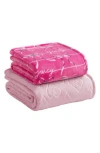 Juicy Couture 2-pack Throw Blankets In Pink