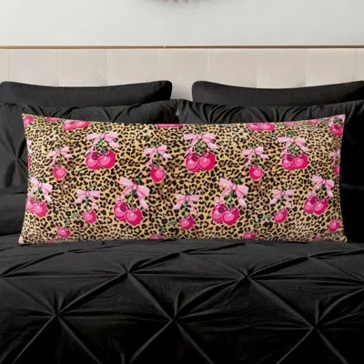 Juicy Couture 20" X 48" Plush Body Pillows In Wild Cherry