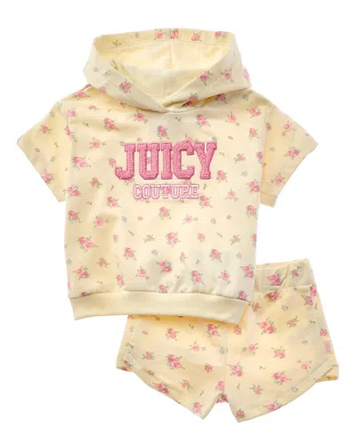 Juicy Couture Kids' 2pc French Terry Top & Short Set In White