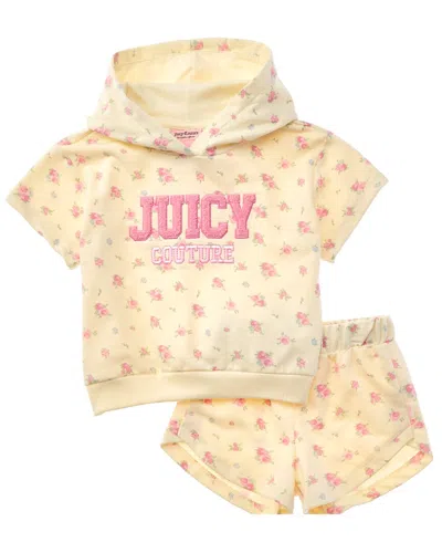 Juicy Couture 2pc French Terry Top & Short Set In Yellow