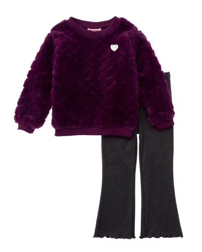 Juicy Couture Kids' 2pc Pullover & Legging Set In Red