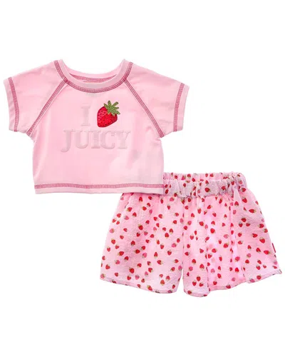 Juicy Couture Kids' 2pc Short & Top Set In Pink