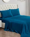 Juicy Couture 3 Piece Satin Sheet Set, Twin Xl In Blue