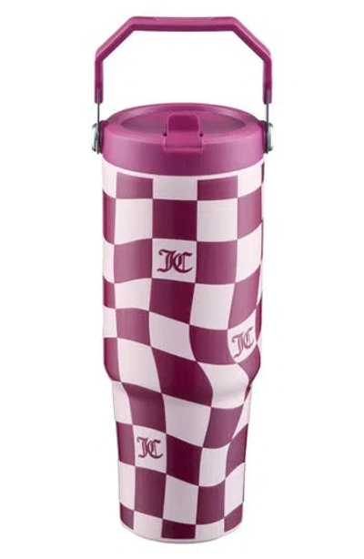 Juicy Couture 30-ounce Stainless Steel Flip Sip Water Tumbler In Pink