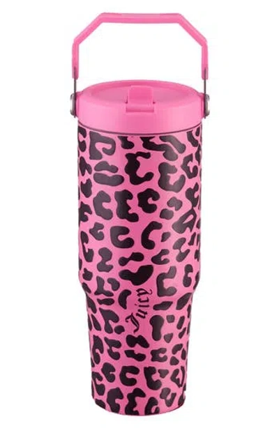 Juicy Couture 30-ounce Stainless Steel Flip Sip Water Tumbler In Pink