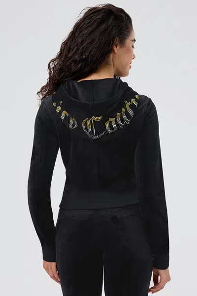 Juicy Couture 30th Birthday Ombre Bling Hoodie In Black