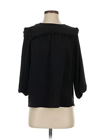 Pre-owned Juicy Couture 3/4 Sleeve Blouse In Black