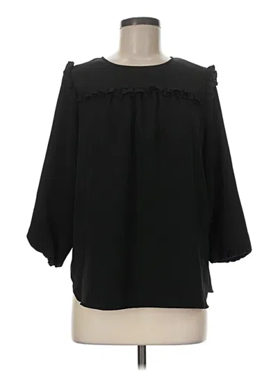 Pre-owned Juicy Couture 3/4 Sleeve Blouse In Black